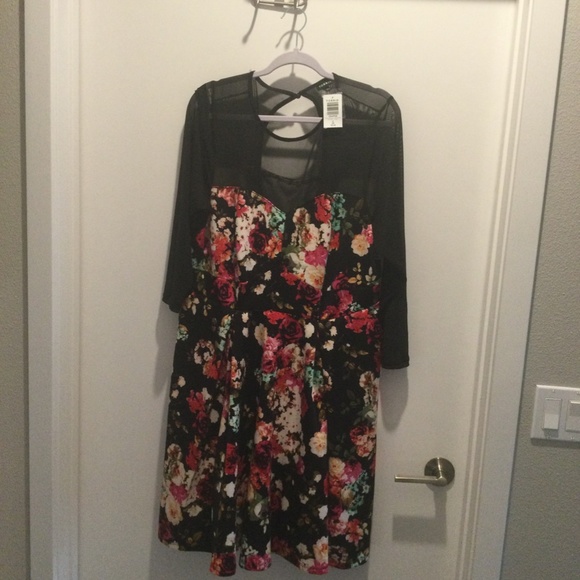 FIT & FLARE SCUBA MINI DRESS - Picture 4 of 8